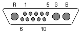 13 pin 13W3 female connector