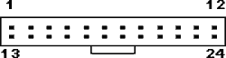 24 pin Amiga 3000T power connector