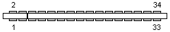 34 pin male EDGE connector