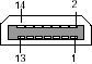 14 pin Apple PowerBook video connector