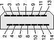 14 pin Apple video connector