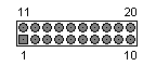 20 pin MOLEX 39-01-2200 connector
