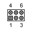 6 pin MOLEX 39-01-2060 connector