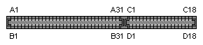 98 pin (62+36)ISA EDGE female connector