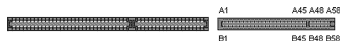 58 pin EDGE female connector