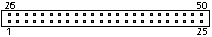 50 pin CompacFlash female connector