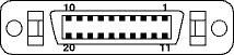 20 pin MDR20 female connector
