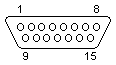 15 pin D-SUB male connector