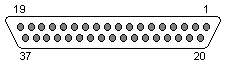 37 pin D-SUB female connector