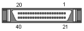 40 pin hi-density D-SUB female connector