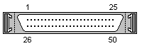 50 pin hi-density D-SUB male connector