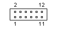 12 pin IDC male connector