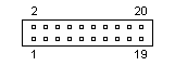 20 pin IDC male connector