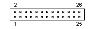 26 pin IDC male connector
