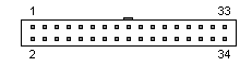 34 pin IDC female connector