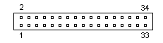 34 pin IDC male connector