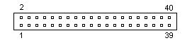 40 pin IDC male connector