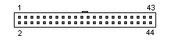 44 pin IDC (0.75") female connector
