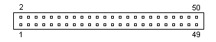 50 pin IDC male connector