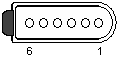 6 pin Lowrance one-row special connector