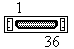 36 pin MDR36 female connector