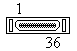 36 pin MDR36 male connector