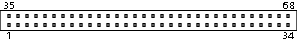 68 pin female connector