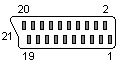 21 pin SCART female connector