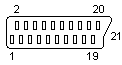 21 pin SCART male connector