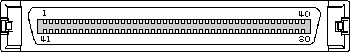 80 pin SCSI SCA-2 female connector
